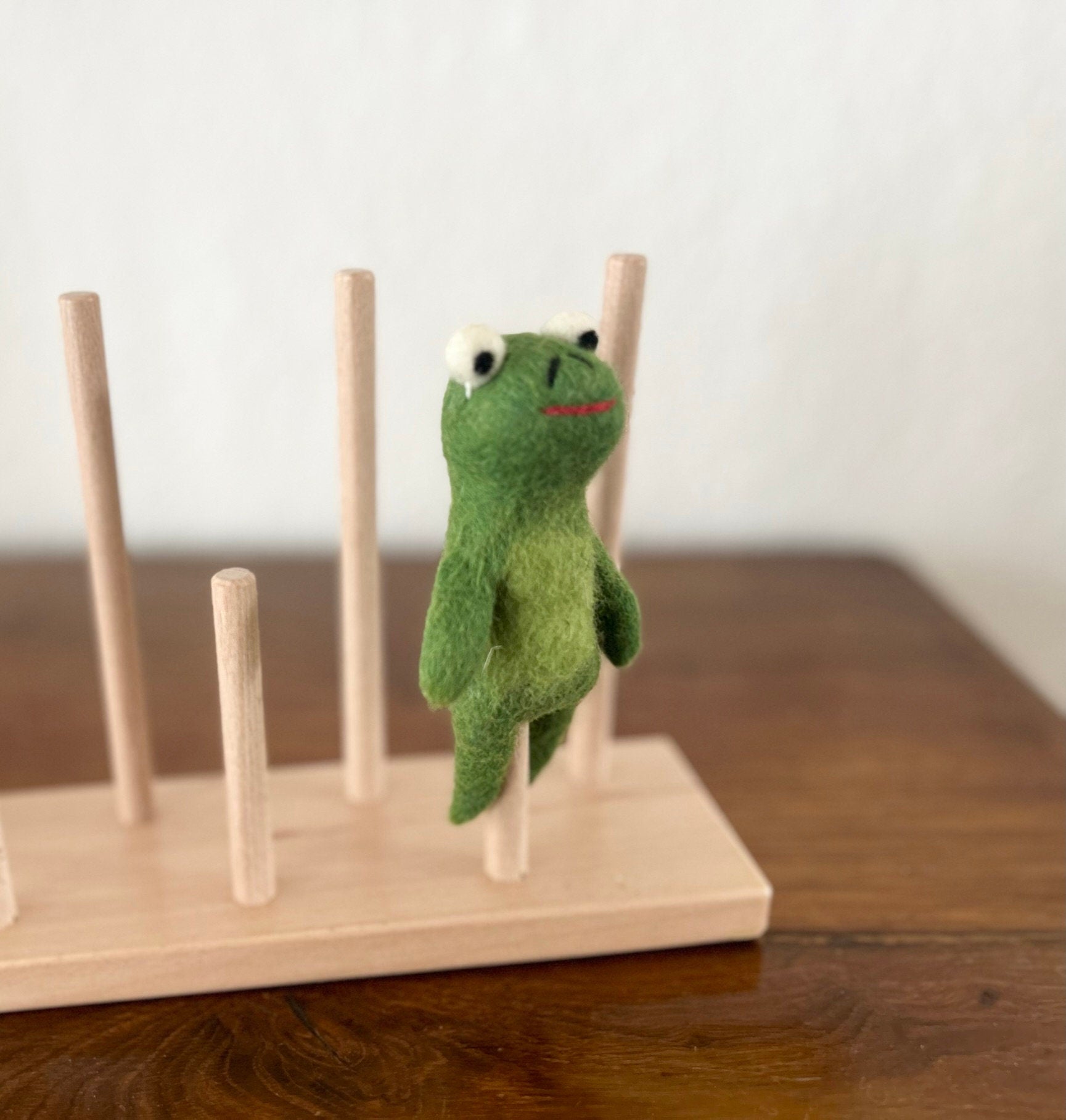 Niedliche Fingerpuppe Frosch aus Filz I Fingerspiel I Waldtiere I heimische Tiere I Spielzeug Montessori I Geschichten erzählen