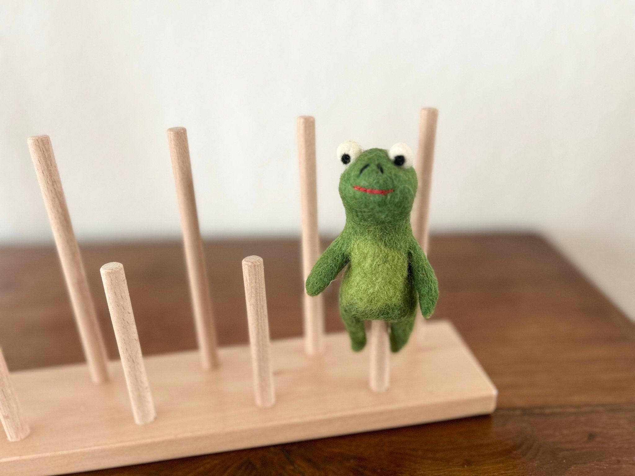 Niedliche Fingerpuppe Frosch aus Filz I Fingerspiel I Waldtiere I heimische Tiere I Spielzeug Montessori I Geschichten erzählen