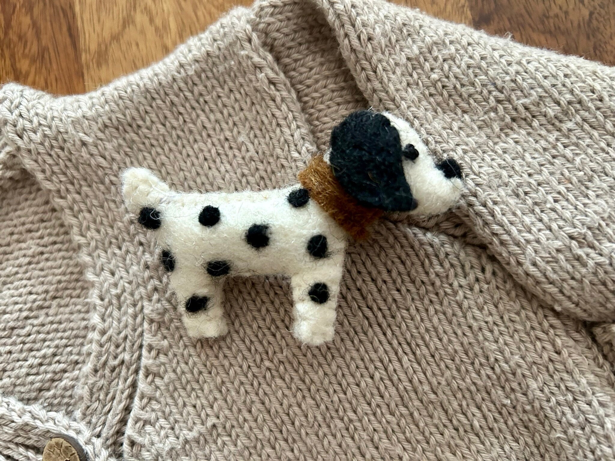 Filz Anstecker Hund I Kinderbrosche I Hundebrosche I Dalmatiner I Filzaccessoire