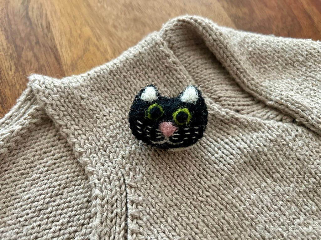 Filz Anstecker Katze I Kinderbrosche I Katzenbrosche I Katzenfreunde I Filzaccessoire
