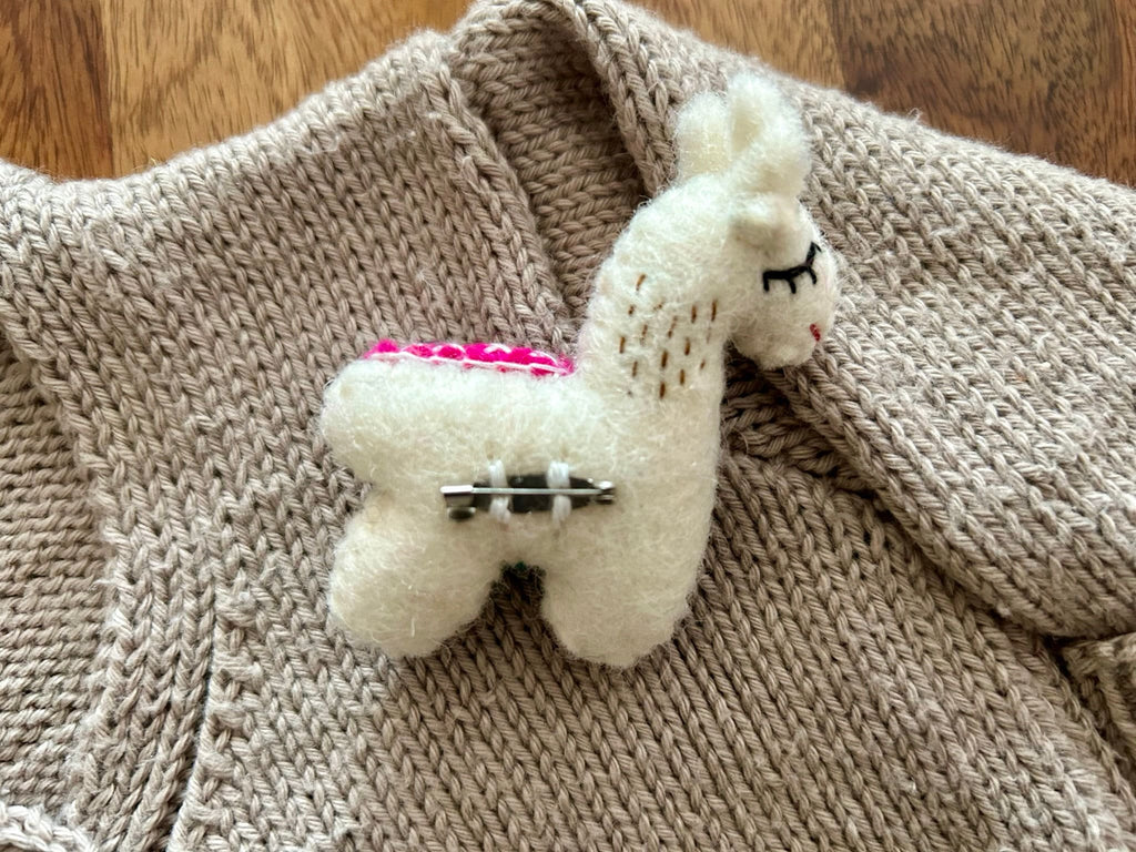 Filz Anstecker Lama I Kinderbrosche I Kinderschmuck I Filz Lama I Alpaka