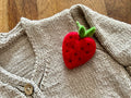 Filz Anstecker Erdbeere I Kinderbrosche I Bunte Brosche I Filzaccessoire I Geschenkidee I Fruchtiger Schmuck