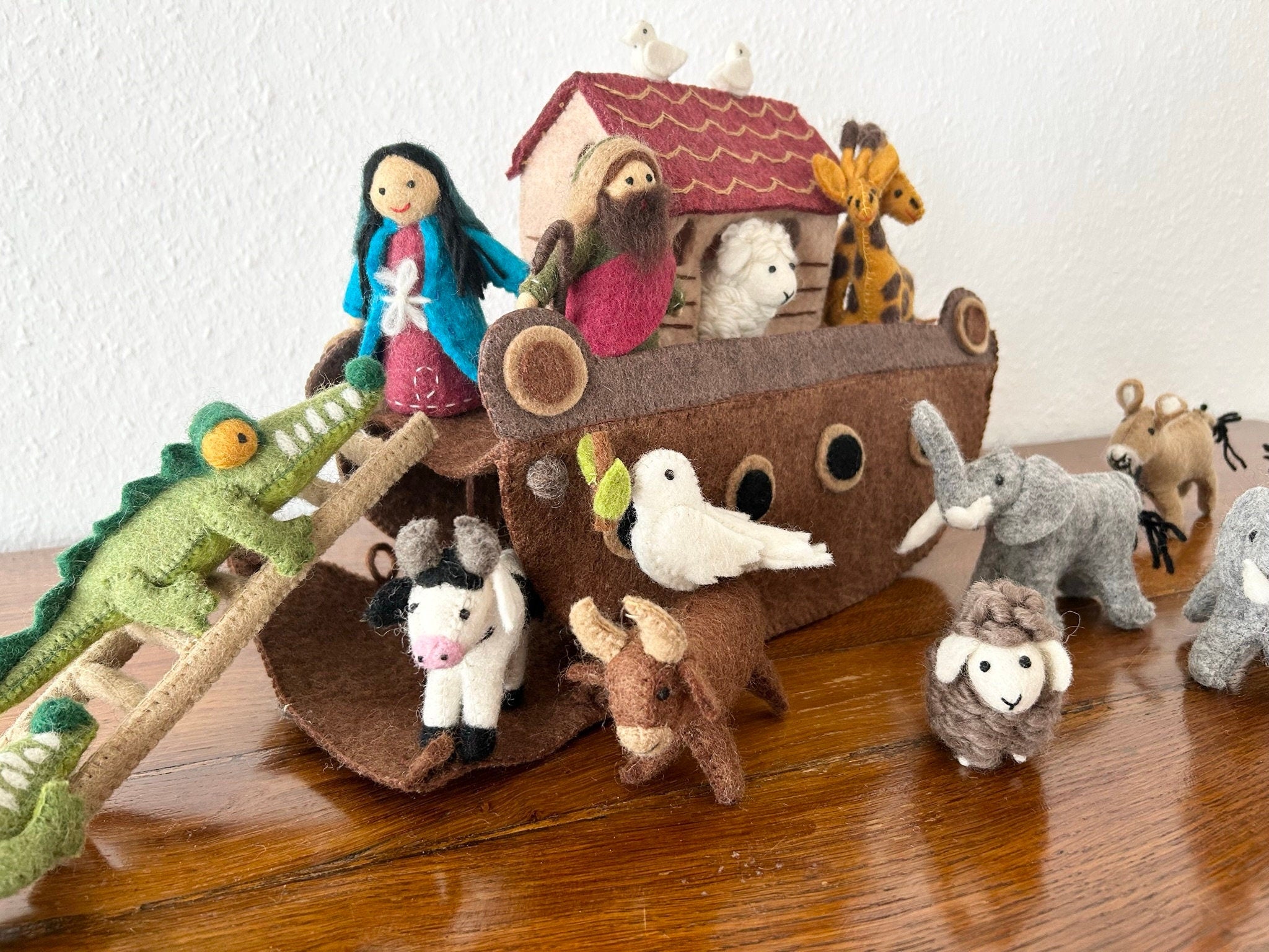 Arche Noah aus Filz I Puppenspiel Kinder I Arche Noah Taufe I Taufgeschenk I Gefilzte Puppen