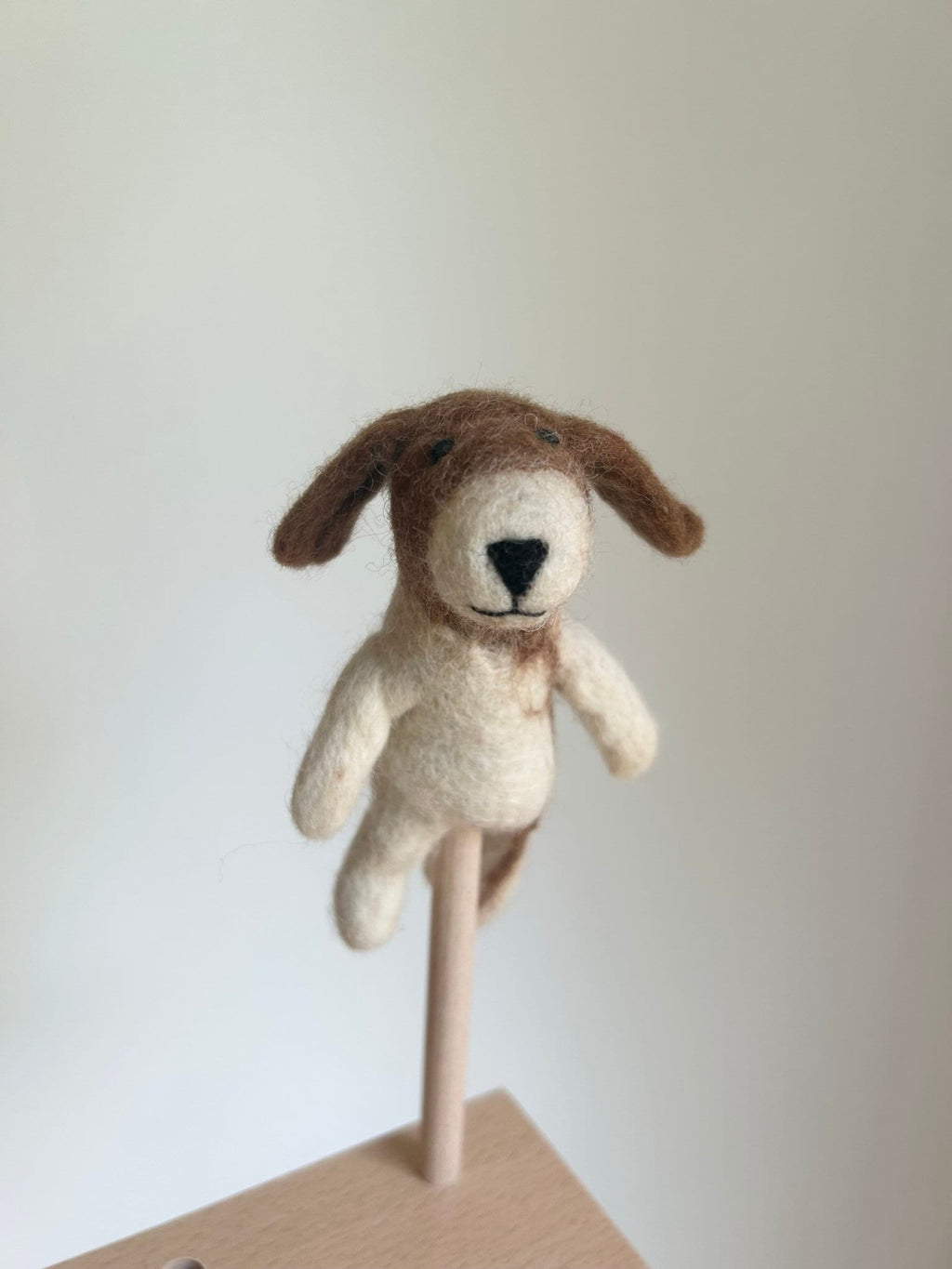 Niedliche Fingerpuppe Beagle Hund aus Filz I Fingerspiel I Bauernhoftier I Hunde I Spielzeug Montessori I Geschichten erzählen