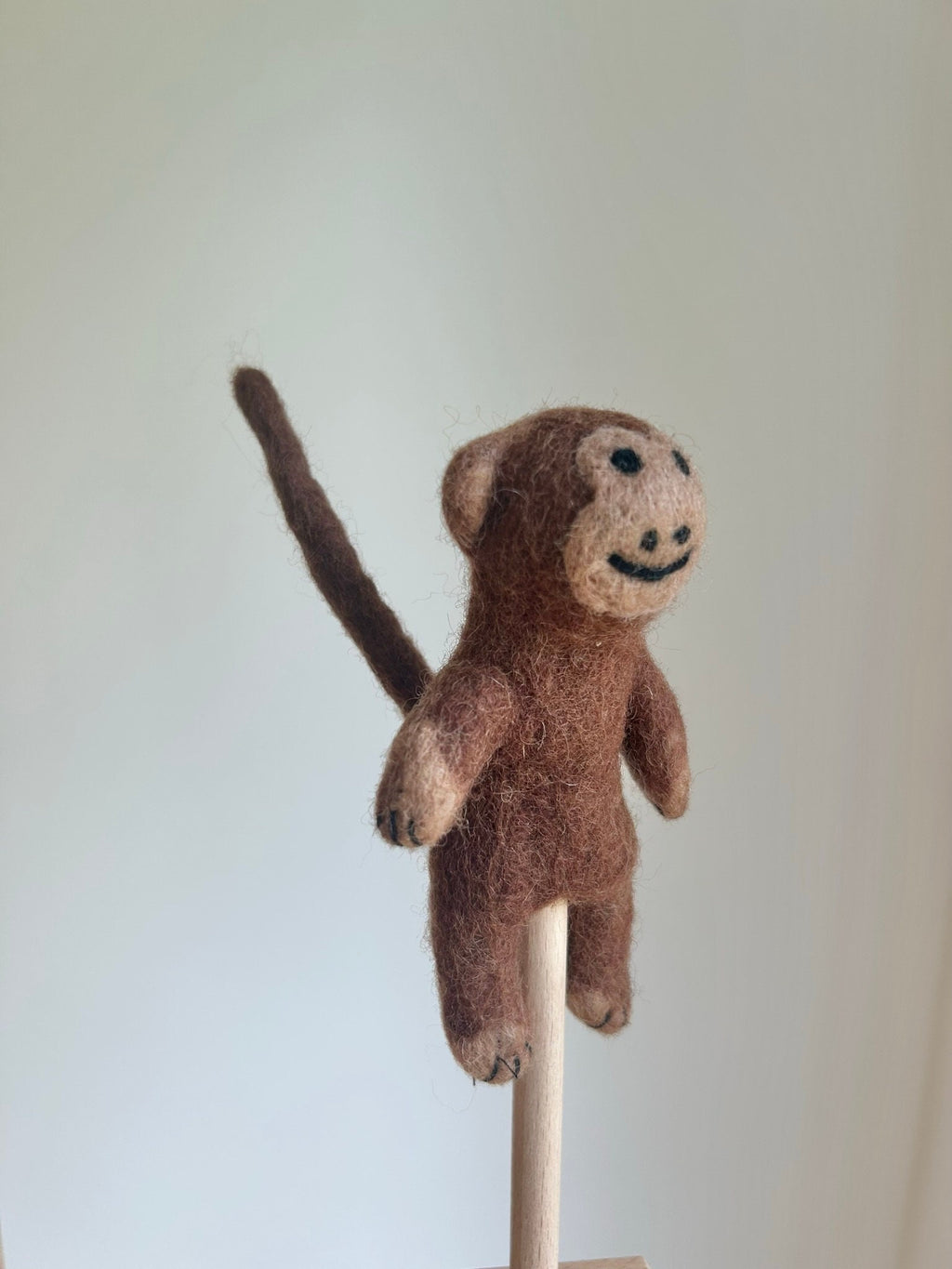 Niedliche Fingerpuppe Affe aus Filz I Fingerspiel I Wildtiere I Spielzeug Montessori I Geschichten erzählen I Dschungel