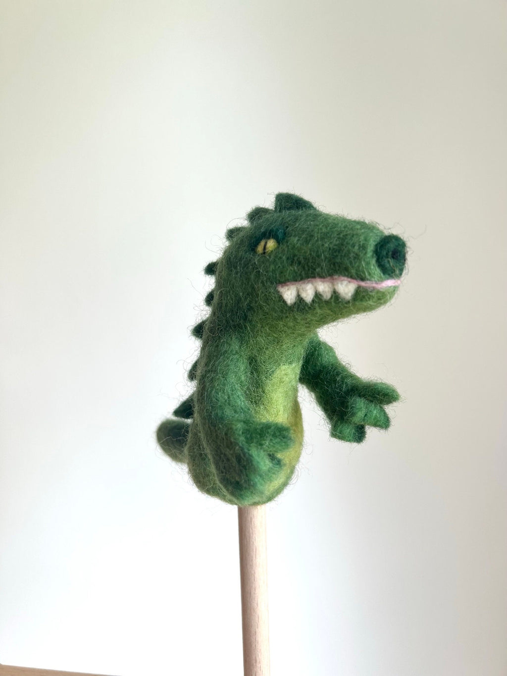 Niedliche Fingerpuppe Krokodil aus Filz I Fingerspiel I Drache I süßes Monster I Spielzeug Montessori I Geschichten erzählen