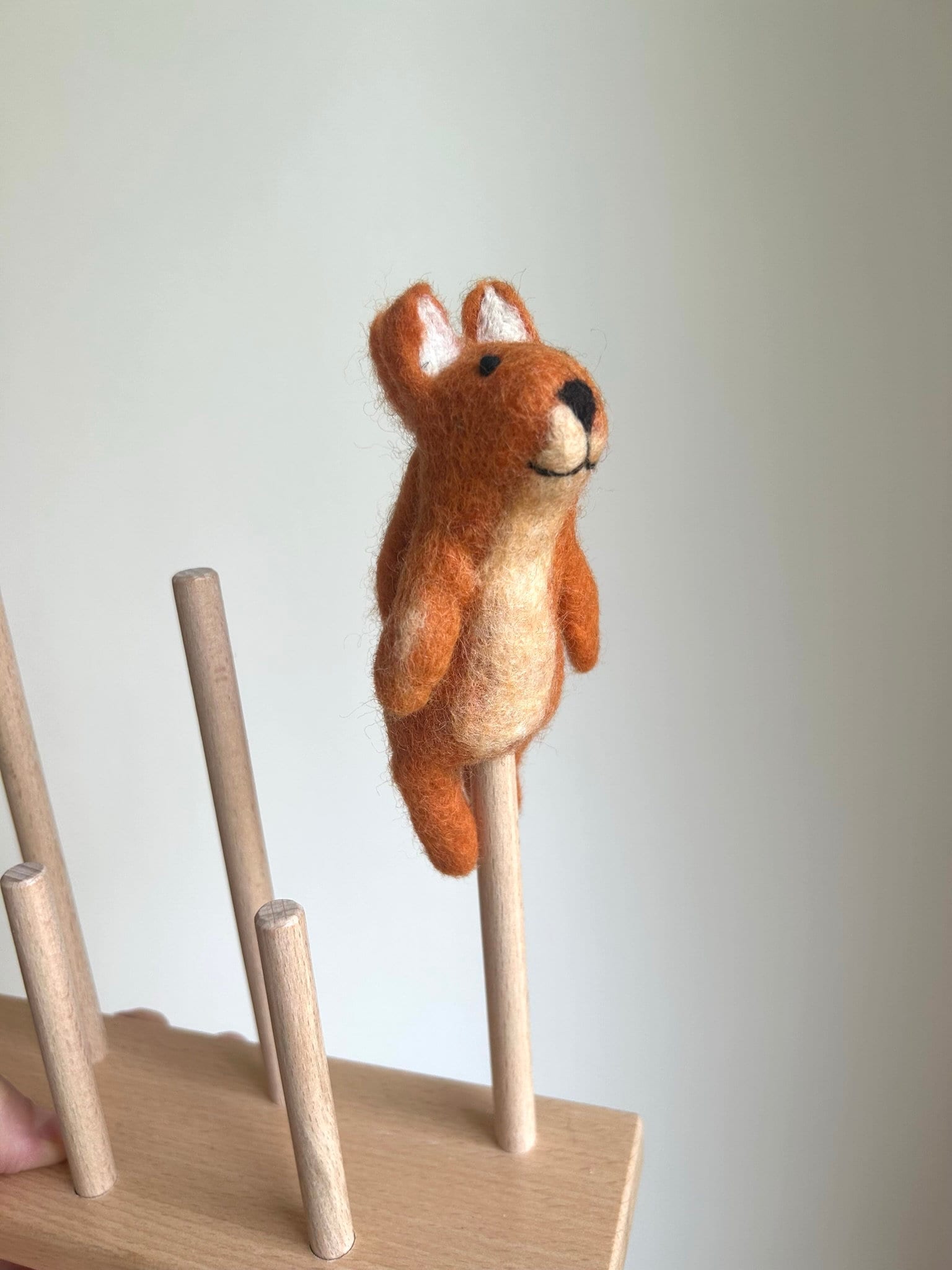 Niedliche Fingerpuppe Eichhörnchen aus Filz I Fingerspiel I Waldtiere I Eichhörnchen I Spielzeug Montessori I Geschichten erzählen