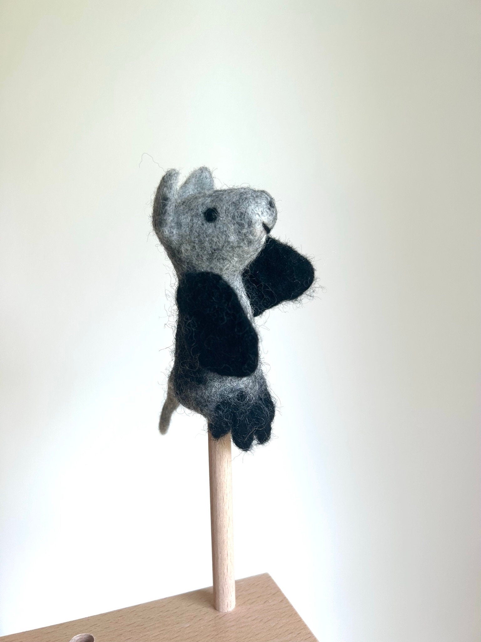 Niedliche Fingerpuppe Fledermaus aus Filz I Fingerspiel I Spielzeug Montessori I Geschichten erzählen I Nachttiere