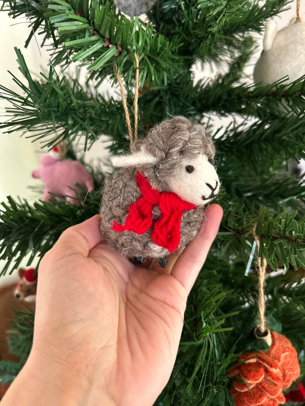 Weihnachtsanhänger Schaf I Christbaumschmuck I Weihnachtsdeko I Winter Weihnachtsbaum I Weihnachtsschaf
