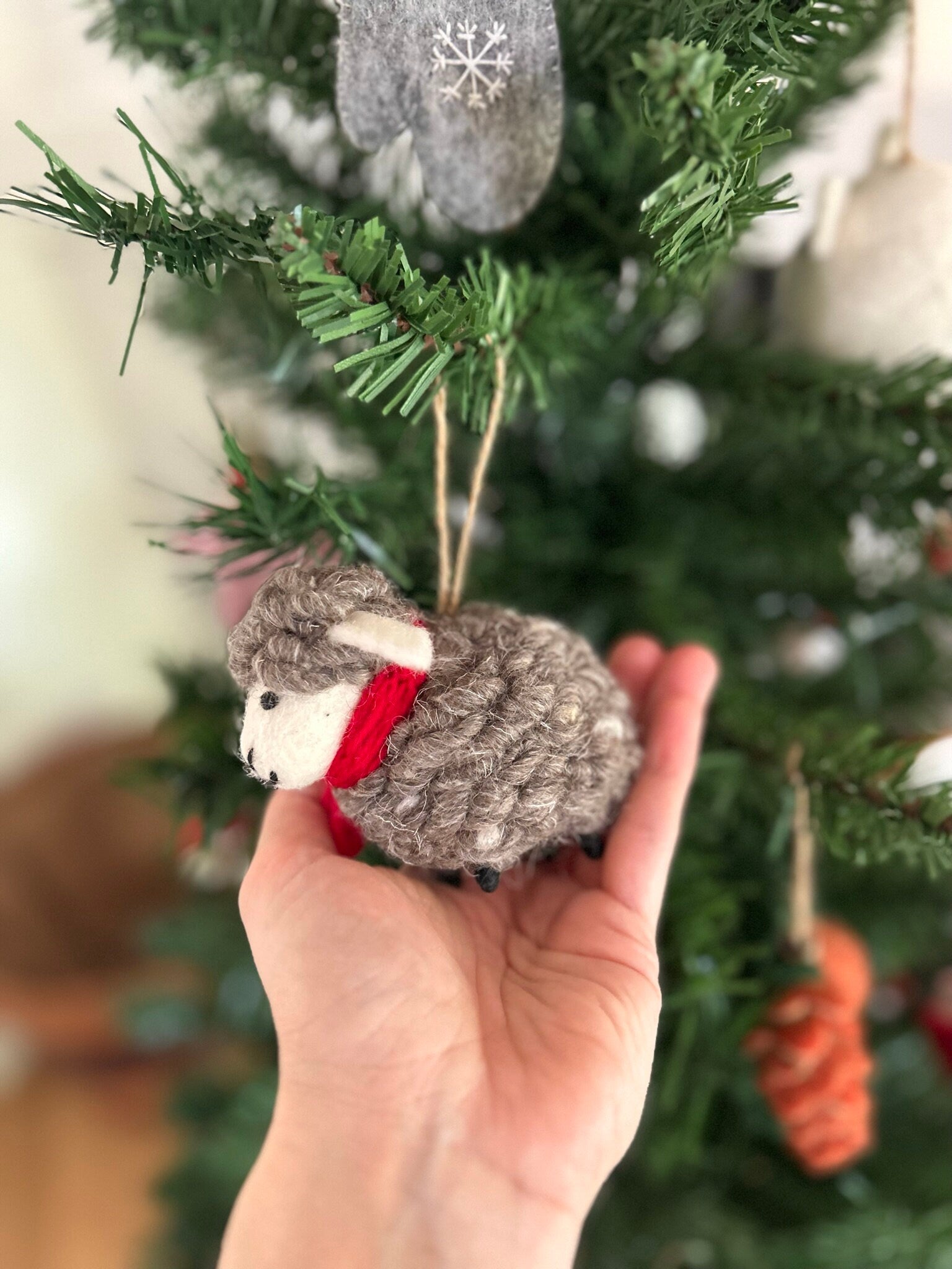 Weihnachtsanhänger Schaf I Christbaumschmuck I Weihnachtsdeko I Winter Weihnachtsbaum I Weihnachtsschaf