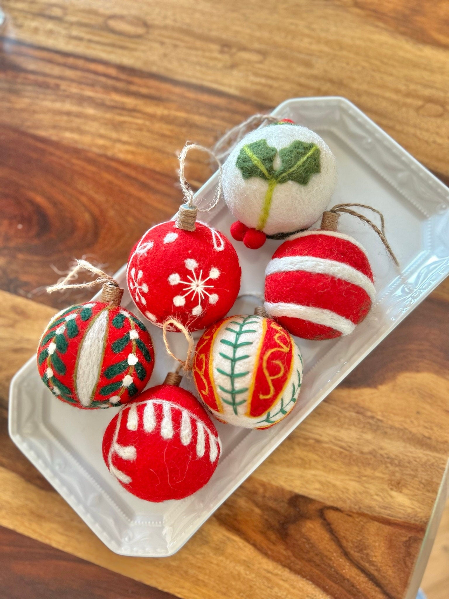 Weihnachtskugel 6er Set aus Filz handgemacht I Weihnachtsdeko I Anhänger I Kugeln handgemacht I Weihnachtsschmuck I Christbaumkugel Filz I