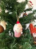 Weihnachtsanhänger Cupcake I Filz Christbaumschmuck I Weihnachtsdeko I Anhänger Weihnachten I Donut Geschenkidee I Cupcake mit Streusel