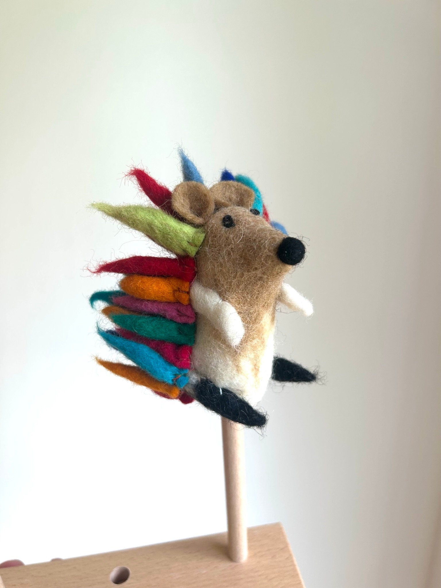 Niedliche Fingerpuppe Igel aus Filz I Fingerspiel I Waldtiere I heimische Tiere I Spielzeug Montessori I Geschichten erzählen
