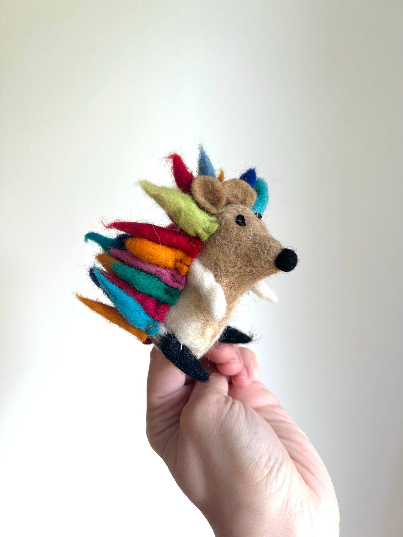 Niedliche Fingerpuppe Igel aus Filz I Fingerspiel I Waldtiere I heimische Tiere I Spielzeug Montessori I Geschichten erzählen