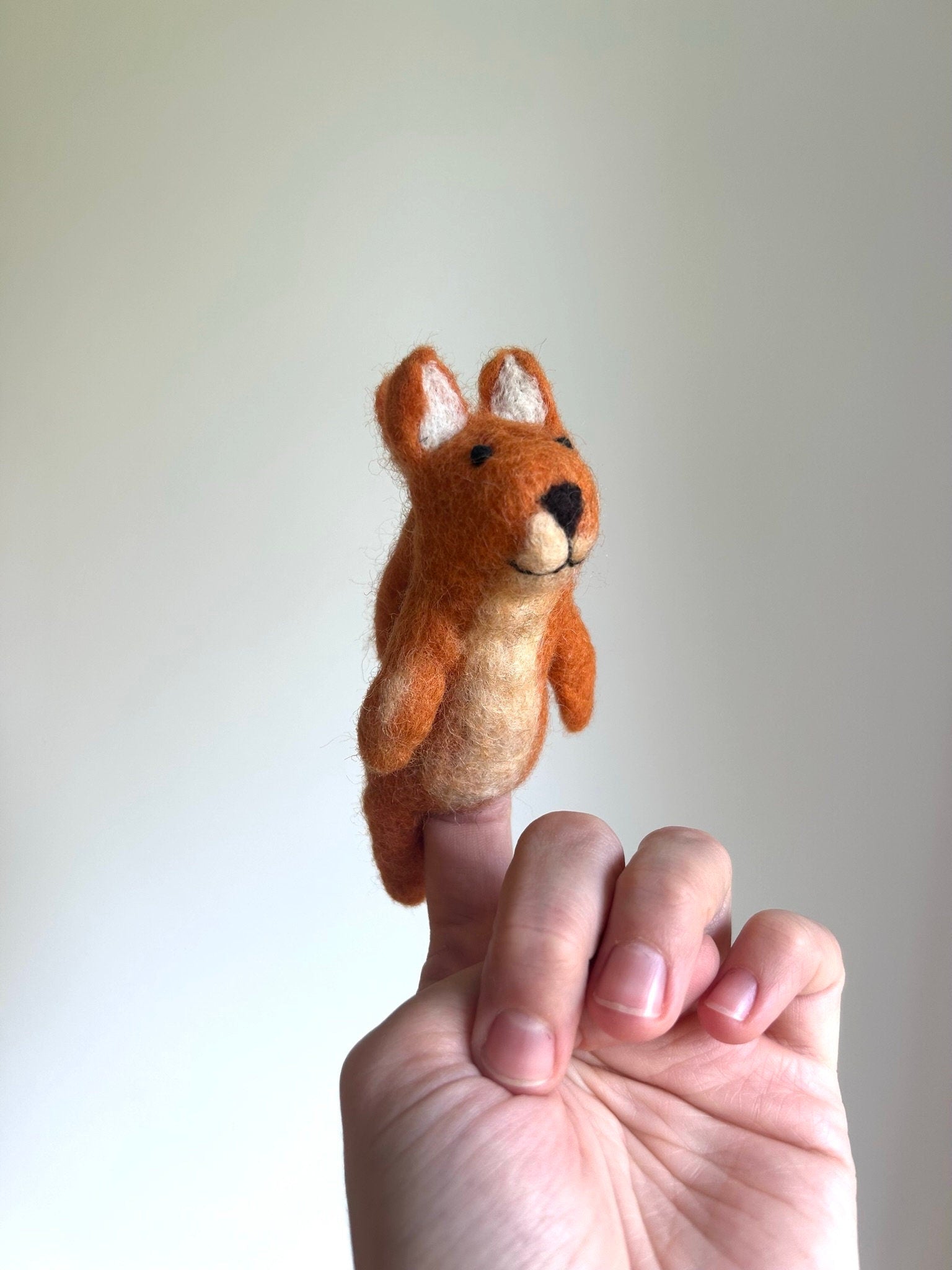 Niedliche Fingerpuppe Eichhörnchen aus Filz I Fingerspiel I Waldtiere I Eichhörnchen I Spielzeug Montessori I Geschichten erzählen