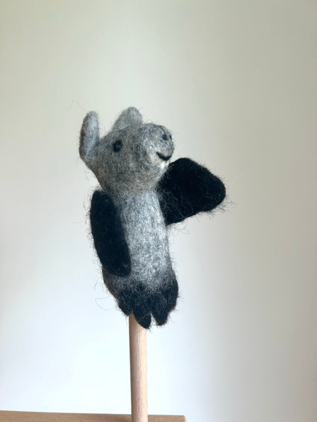 Niedliche Fingerpuppe Fledermaus aus Filz I Fingerspiel I Spielzeug Montessori I Geschichten erzählen I Nachttiere