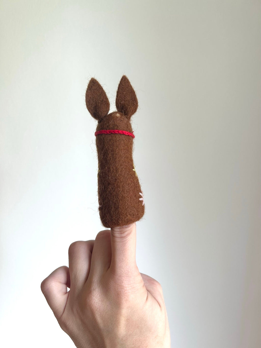 Niedliche Fingerpuppe Lama aus Filz I Fingerspiel I Spielzeug Montessori I Geschichten erzählen I Lama zum Spielen