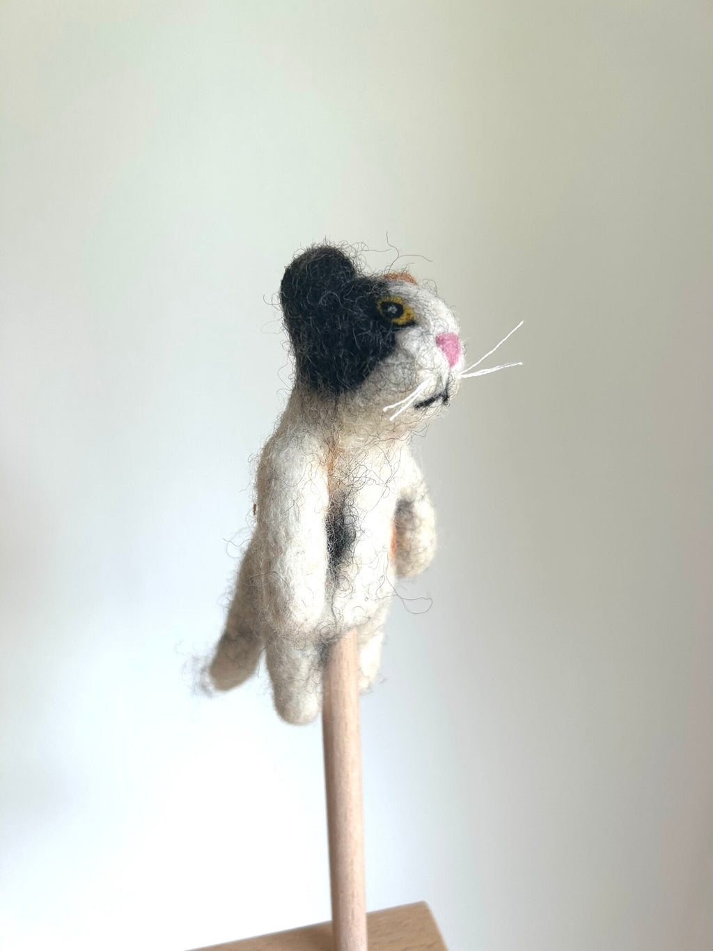 Niedliche Fingerpuppe Katze bunt aus Filz I Fingerspiel I Bauernhoftier I Haustiere I Spielzeug Montessori I Geschichten erzählen I Katzen