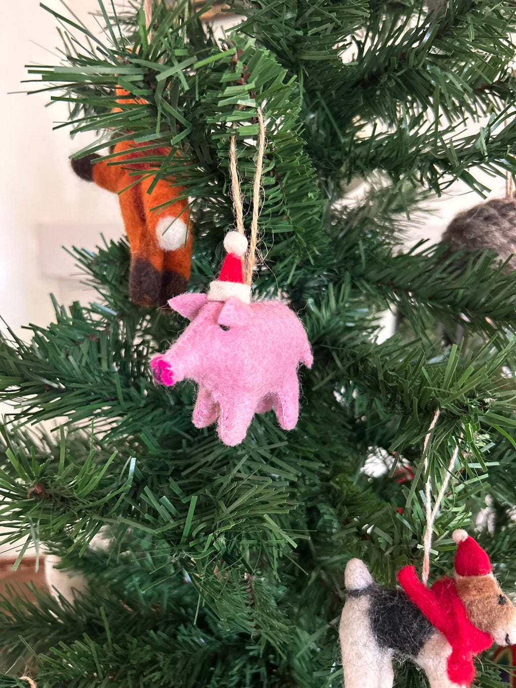Weihnachtsanhänger Schwein I Christbaumschmuck I Weihnachtsdeko I Winter I Weihnachtsbaum I Weihnachtsschwein I Filz Deko Weihnachten