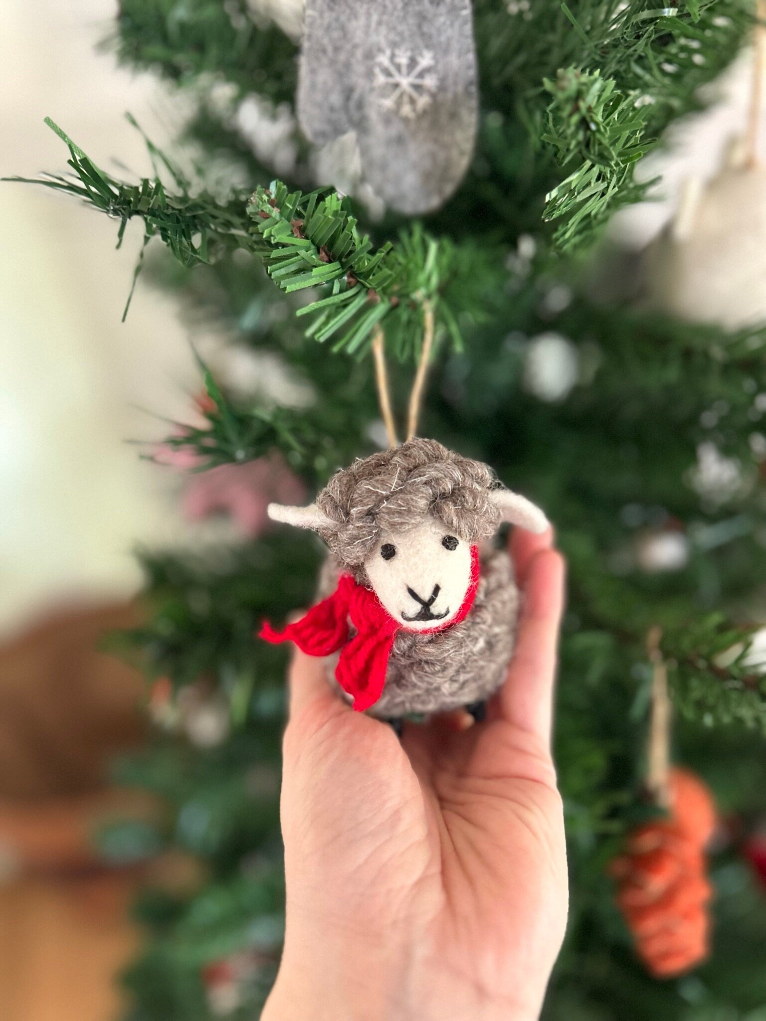Weihnachtsanhänger Schaf I Christbaumschmuck I Weihnachtsdeko I Winter Weihnachtsbaum I Weihnachtsschaf