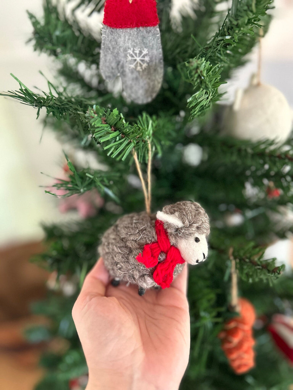 Weihnachtsanhänger Schaf I Christbaumschmuck I Weihnachtsdeko I Winter Weihnachtsbaum I Weihnachtsschaf