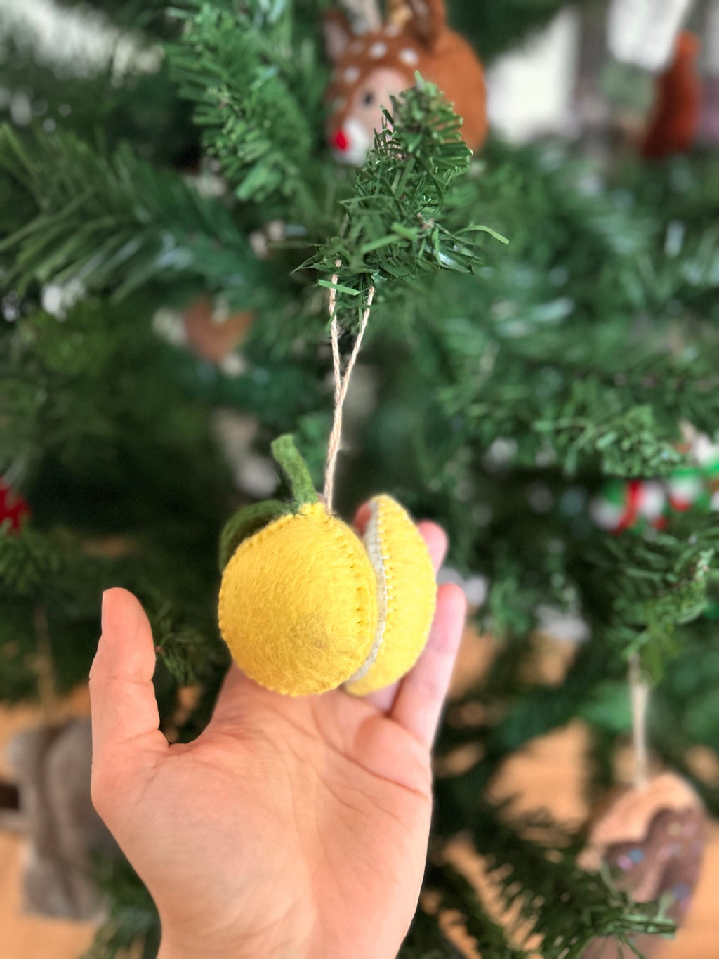 Weihnachtsanhänger Zitrone I Christbaumschmuck I Weihnachtsdeko I Winter Weihnachtsbaum I Weihnachtsobst I Zitrone Deko I Gelbe Kugel