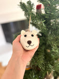 Weihnachtskugel Eisbär handgemacht I Weihnachtsdeko I Christmas I Kugeln handgemacht I Weihnachtsschmuck I Christbaumkugel Filz I