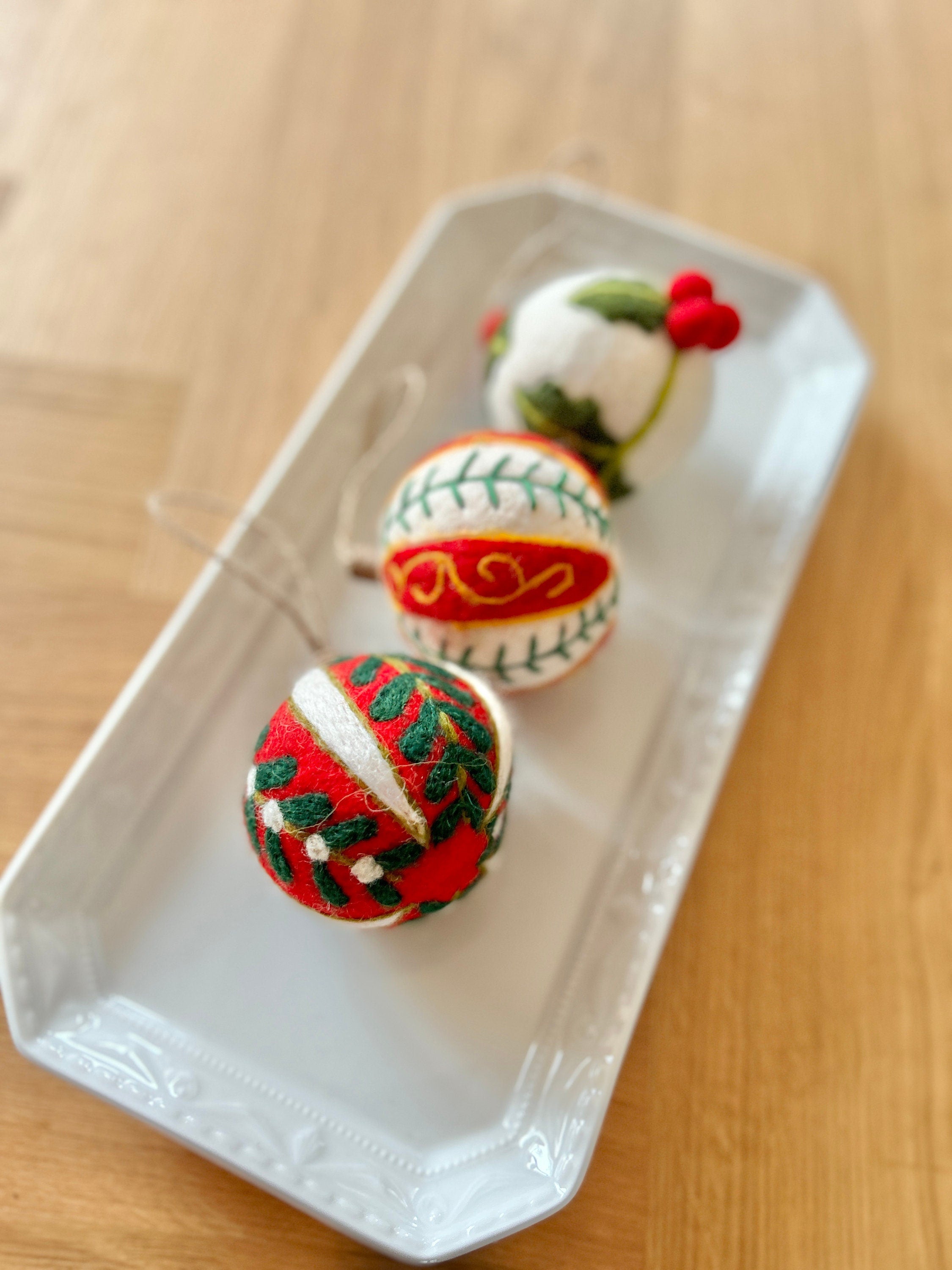 Weihnachtskugel 6er Set aus Filz handgemacht I Weihnachtsdeko I Anhänger I Kugeln handgemacht I Weihnachtsschmuck I Christbaumkugel Filz I