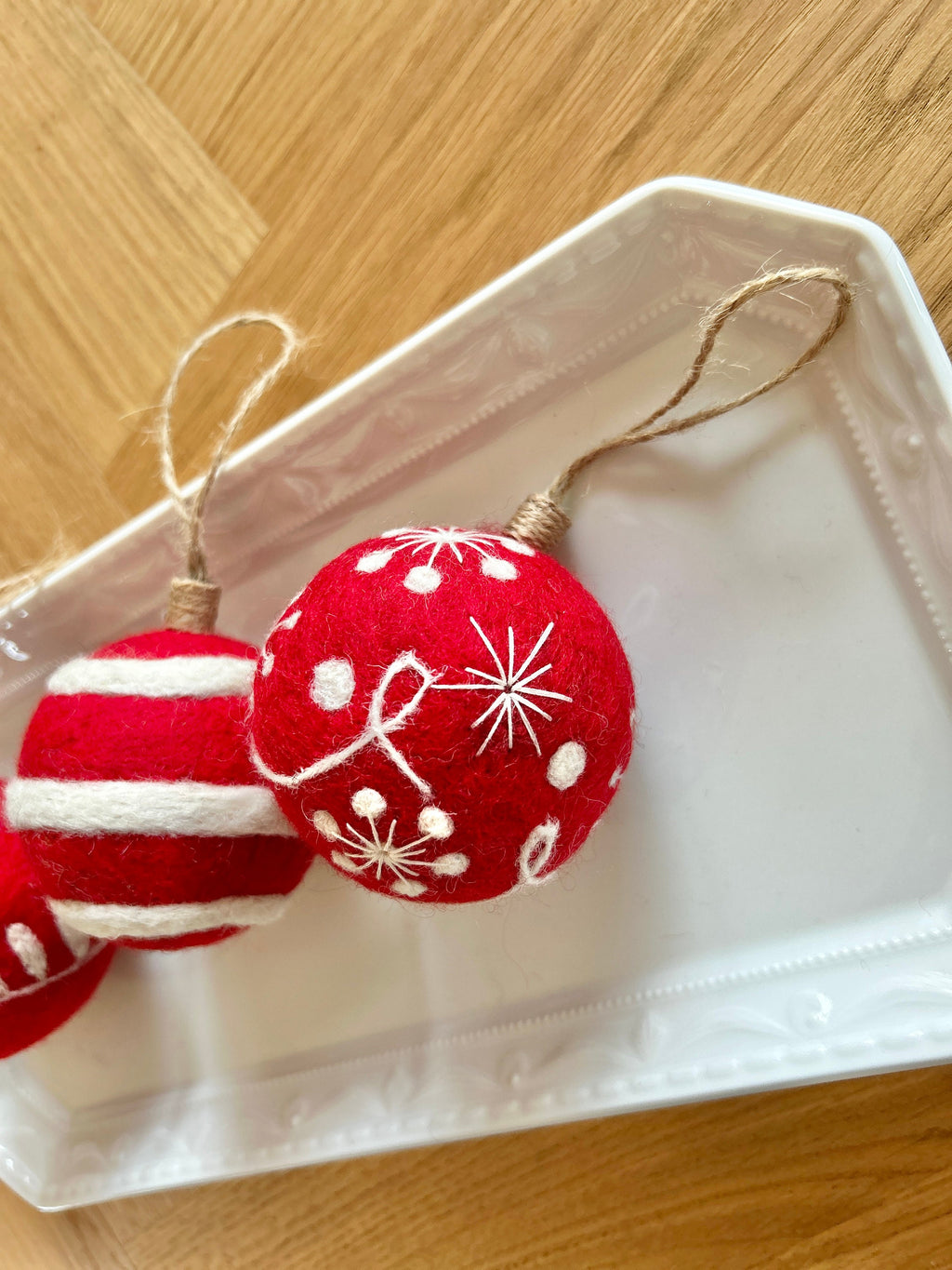 Weihnachtskugel 6er Set aus Filz handgemacht I Weihnachtsdeko I Anhänger I Kugeln handgemacht I Weihnachtsschmuck I Christbaumkugel Filz I