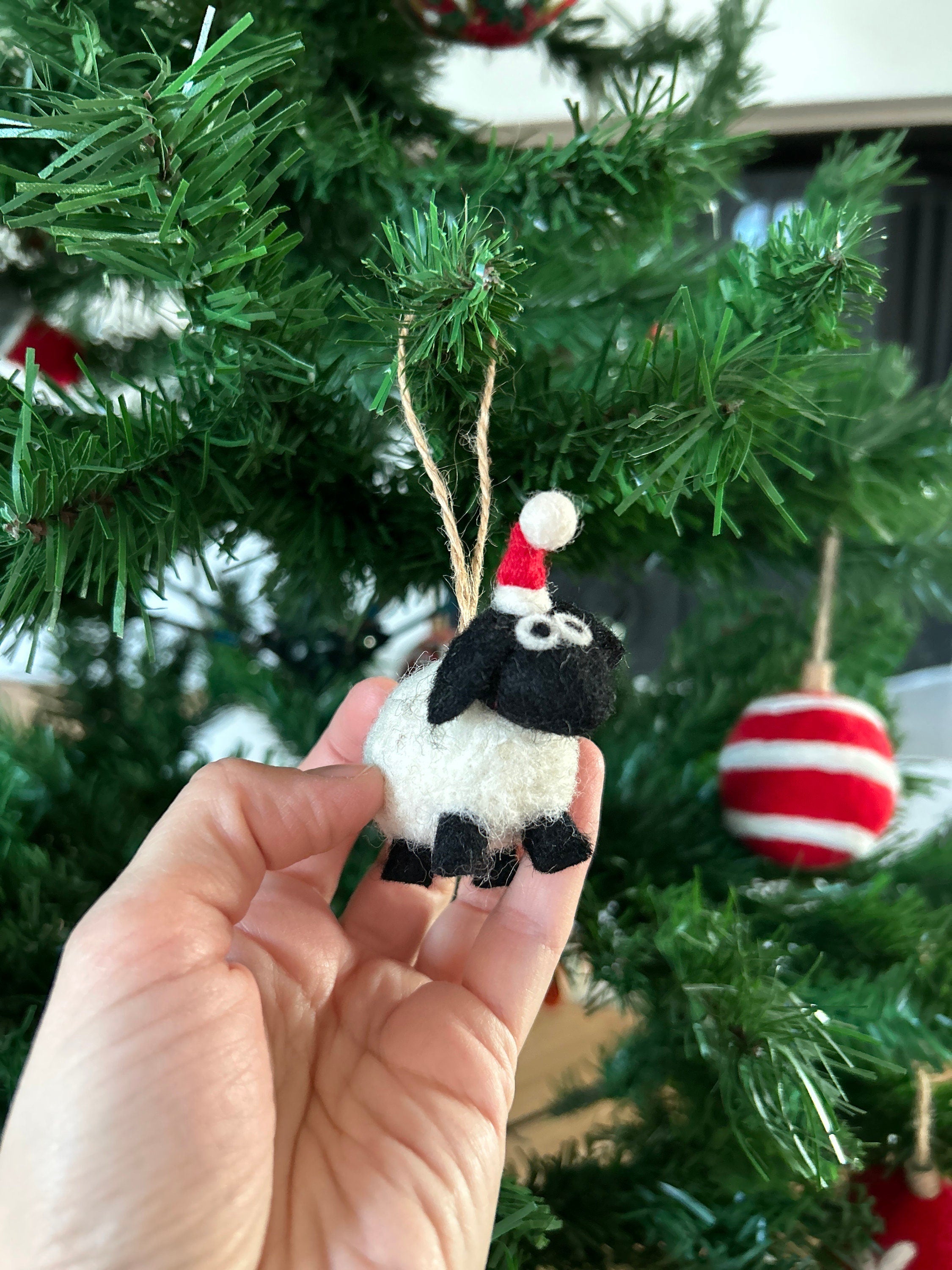 Weihnachtsanhänger Schaf I Christbaumschmuck Weihnachtsdeko I Winter Weihnachtsbaum I Weihnachtsschaf