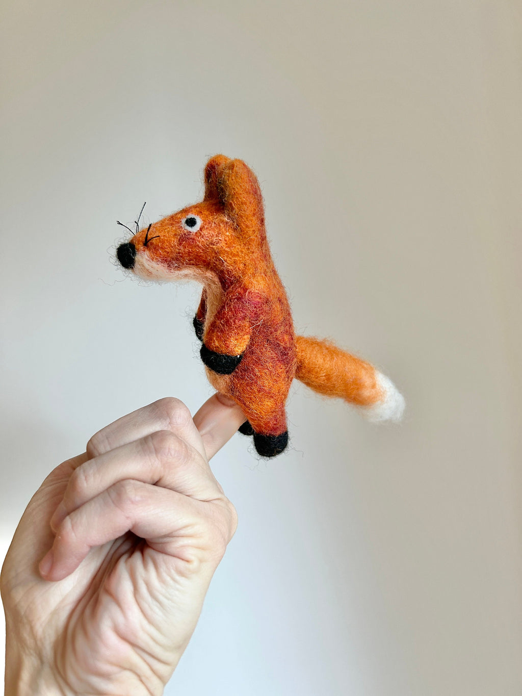 Niedliche Fingerpuppe Fuchs aus Filz I Fingerspiel I Waldtiere I roter Fuchs I Spielzeug Montessori I Geschichten erzählen