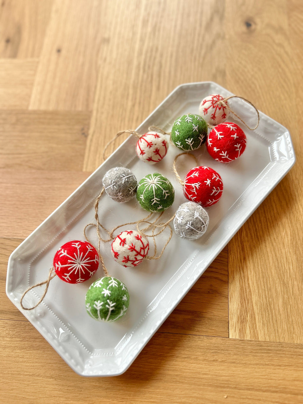 Kleine Weihnachtskugel aus Filz handgemacht I Weihnachtsdeko I Anhänger I Kugeln handgemacht I Weihnachtsschmuck I Christbaumkugel Filz I