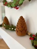 Weihnachtliche Tannenzapfen I Weihnachtsschmuck I Weihnachtsdeko I Herbstdeko I Winter Tischdeko aus Filz I Kiefernzapfen I Walddeko Filz