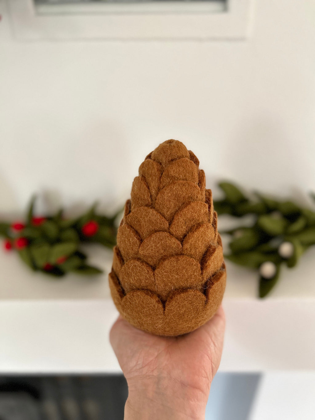 Weihnachtliche Tannenzapfen I Weihnachtsschmuck I Weihnachtsdeko I Herbstdeko I Winter Tischdeko aus Filz I Kiefernzapfen I Walddeko Filz