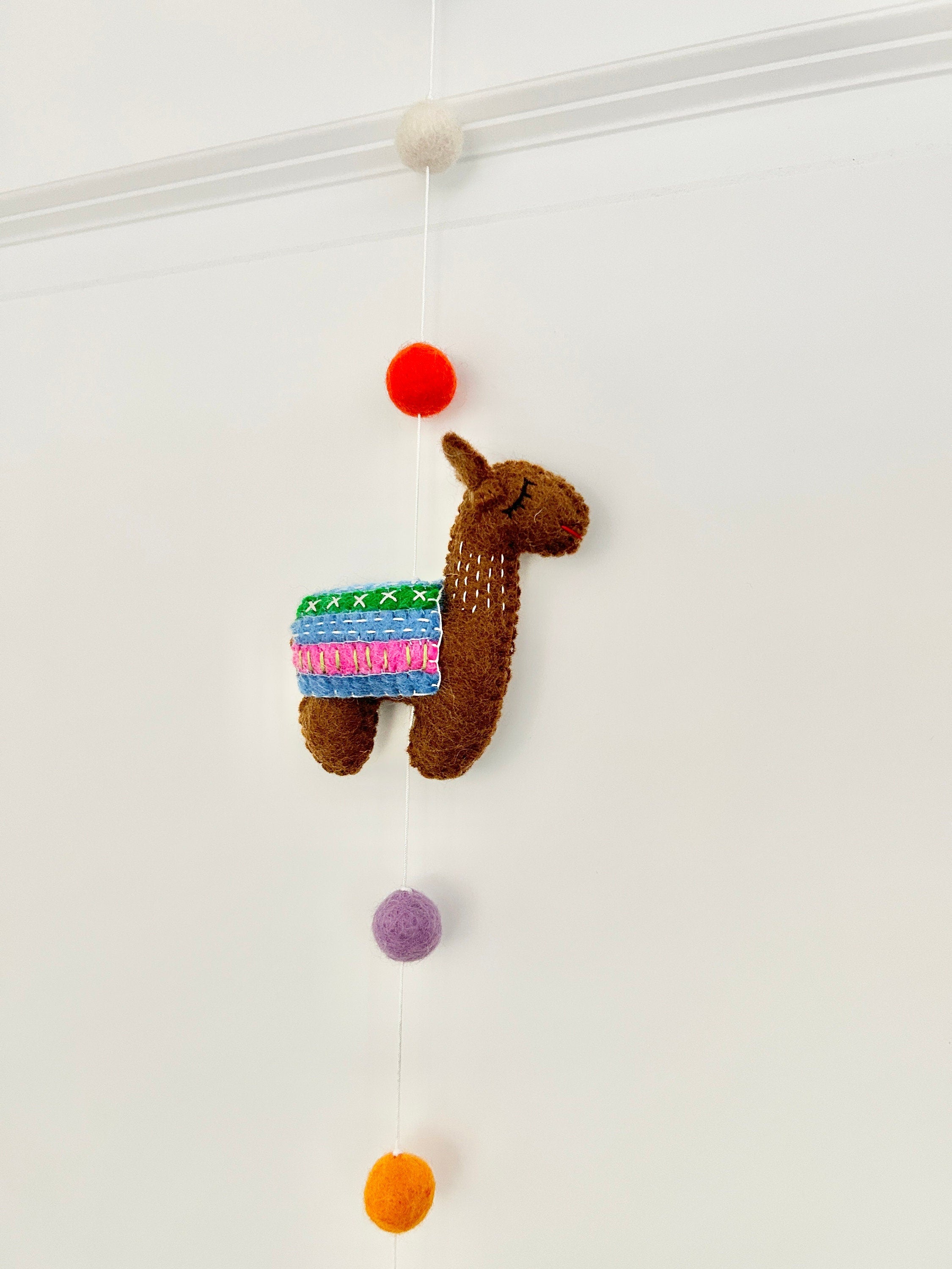 Lama Girlande I Lama Dekoration I Kinderzimmerdeko I Hausdekoration Filz I Alpaka aus Filz I Filzgirlande I Lama Freunde I Filz Lama lustig