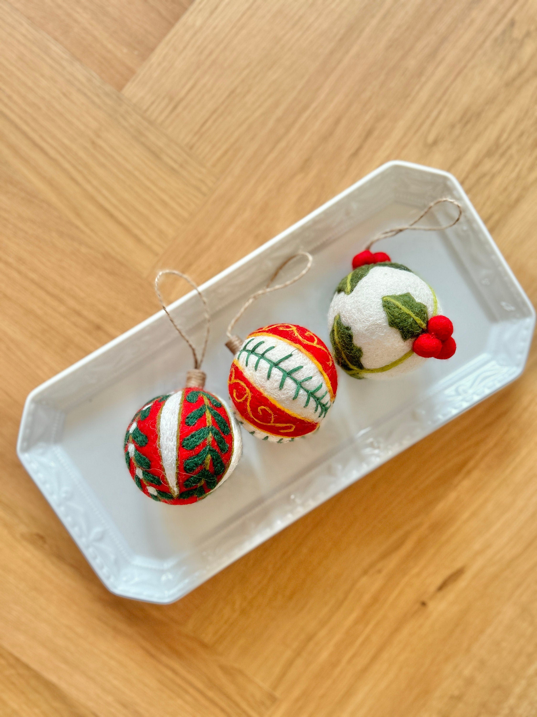 Weihnachtskugel 6er Set aus Filz handgemacht I Weihnachtsdeko I Anhänger I Kugeln handgemacht I Weihnachtsschmuck I Christbaumkugel Filz I