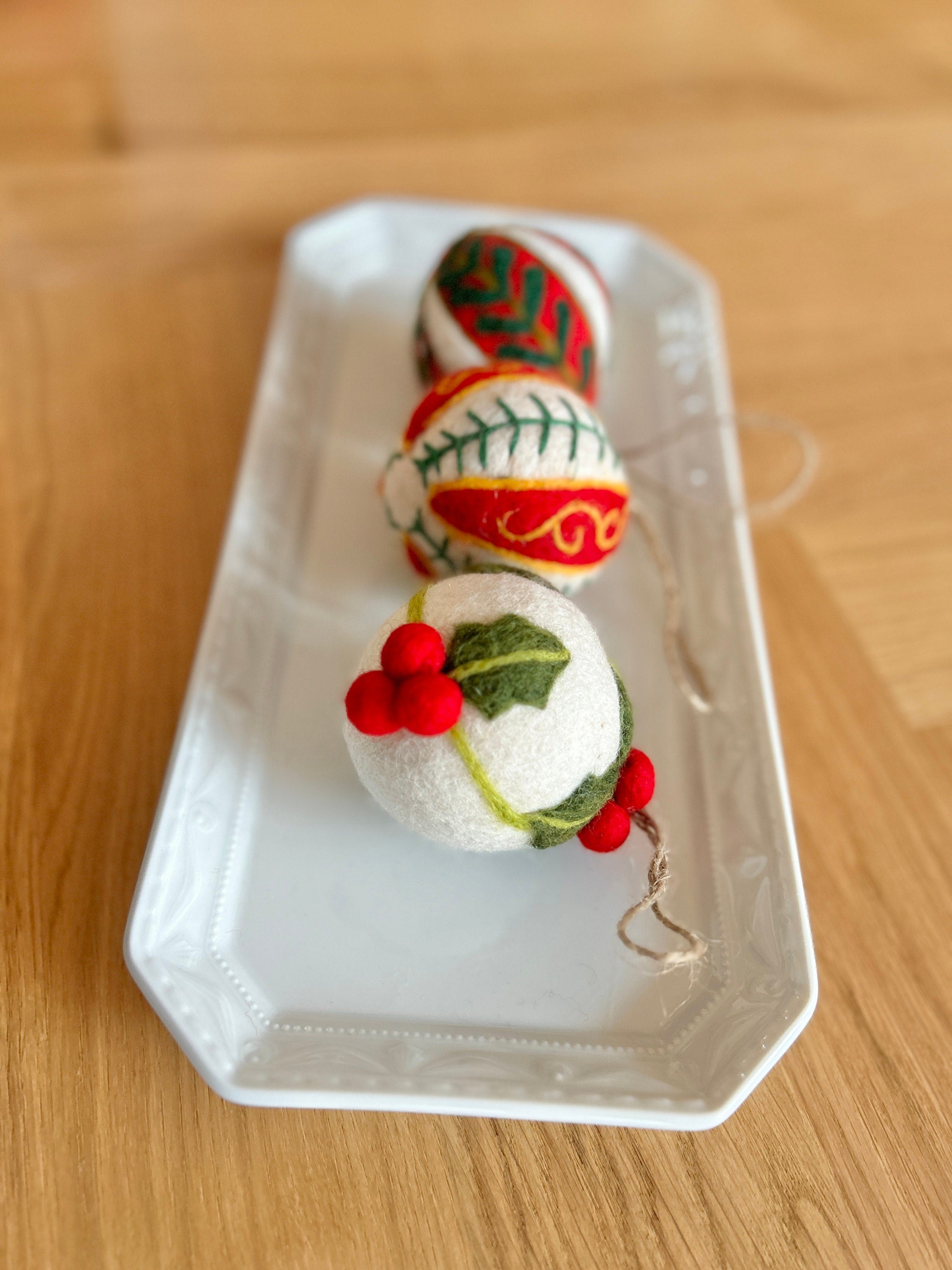 Weihnachtskugel 6er Set aus Filz handgemacht I Weihnachtsdeko I Anhänger I Kugeln handgemacht I Weihnachtsschmuck I Christbaumkugel Filz I