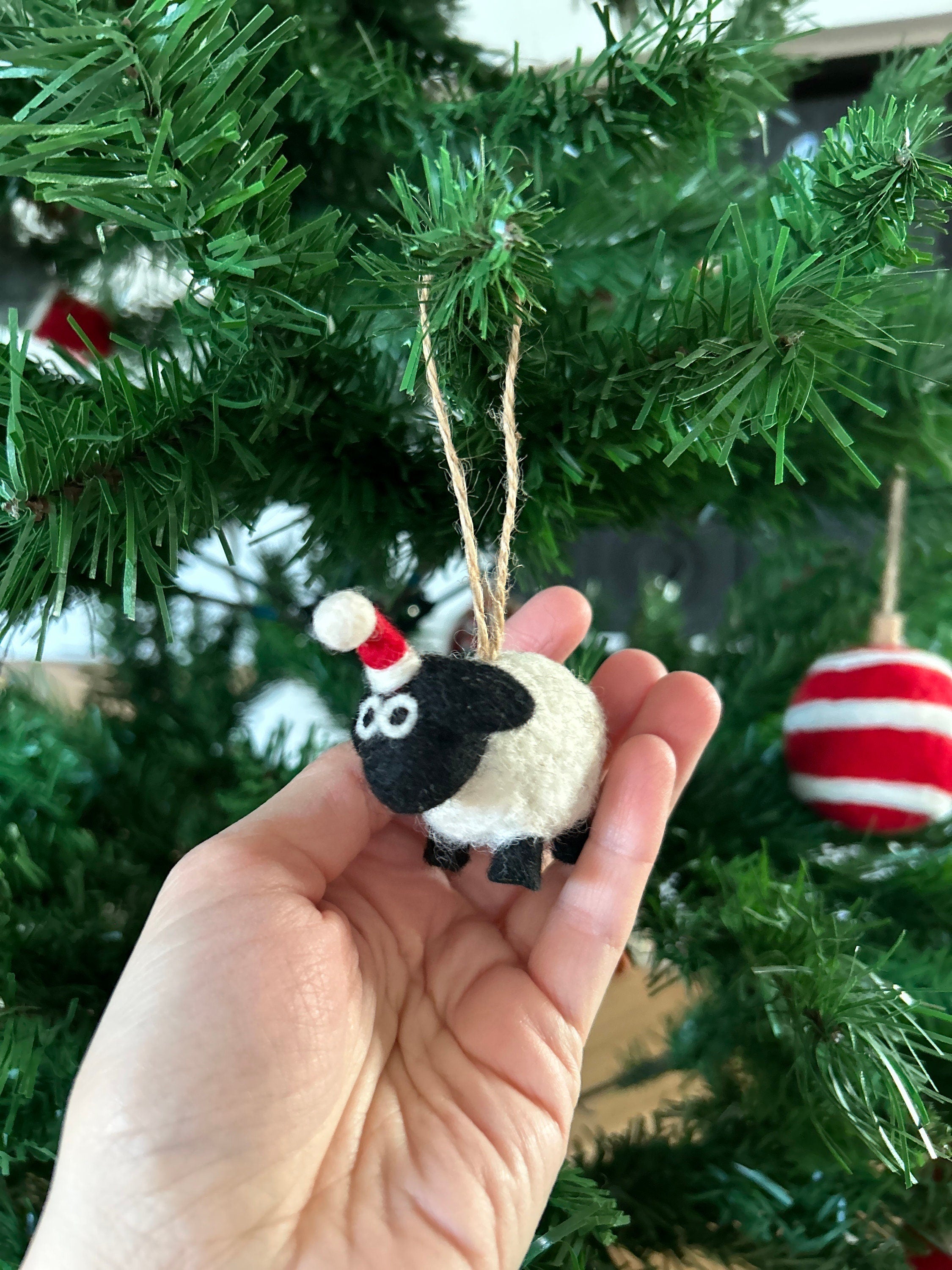 Weihnachtsanhänger Schaf I Christbaumschmuck Weihnachtsdeko I Winter Weihnachtsbaum I Weihnachtsschaf