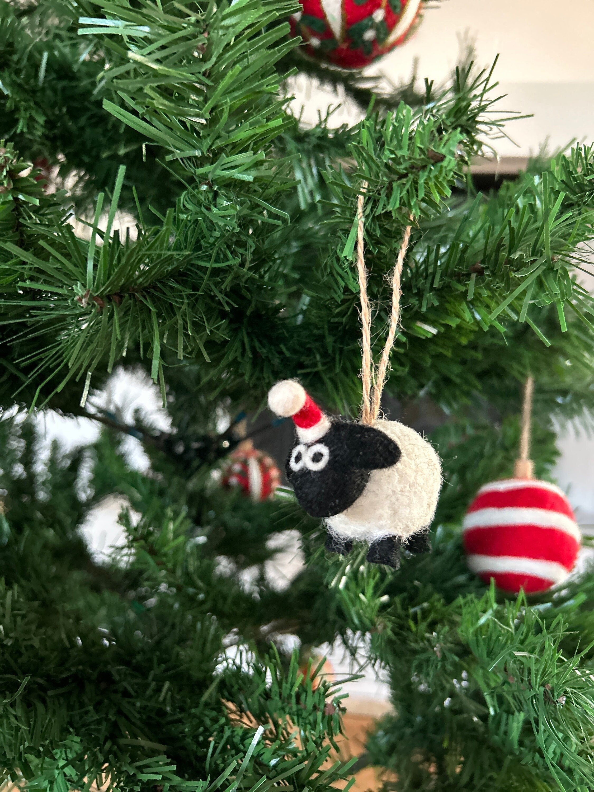 Weihnachtsanhänger Schaf I Christbaumschmuck Weihnachtsdeko I Winter Weihnachtsbaum I Weihnachtsschaf