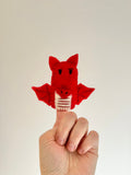 Fingerpuppe roter Drachen aus Filz I Spielzeug Montessori I Geschichten erzählen I bunte Fingerpuppe I Scharlachara