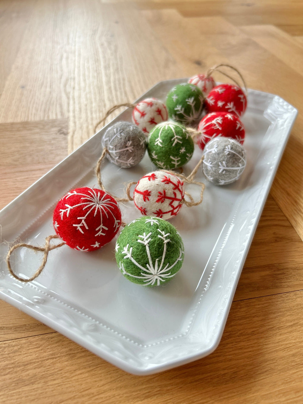 Kleine Weihnachtskugel aus Filz handgemacht I Weihnachtsdeko I Anhänger I Kugeln handgemacht I Weihnachtsschmuck I Christbaumkugel Filz I