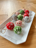 Kleine Weihnachtskugel aus Filz handgemacht I Weihnachtsdeko I Anhänger I Kugeln handgemacht I Weihnachtsschmuck I Christbaumkugel Filz I