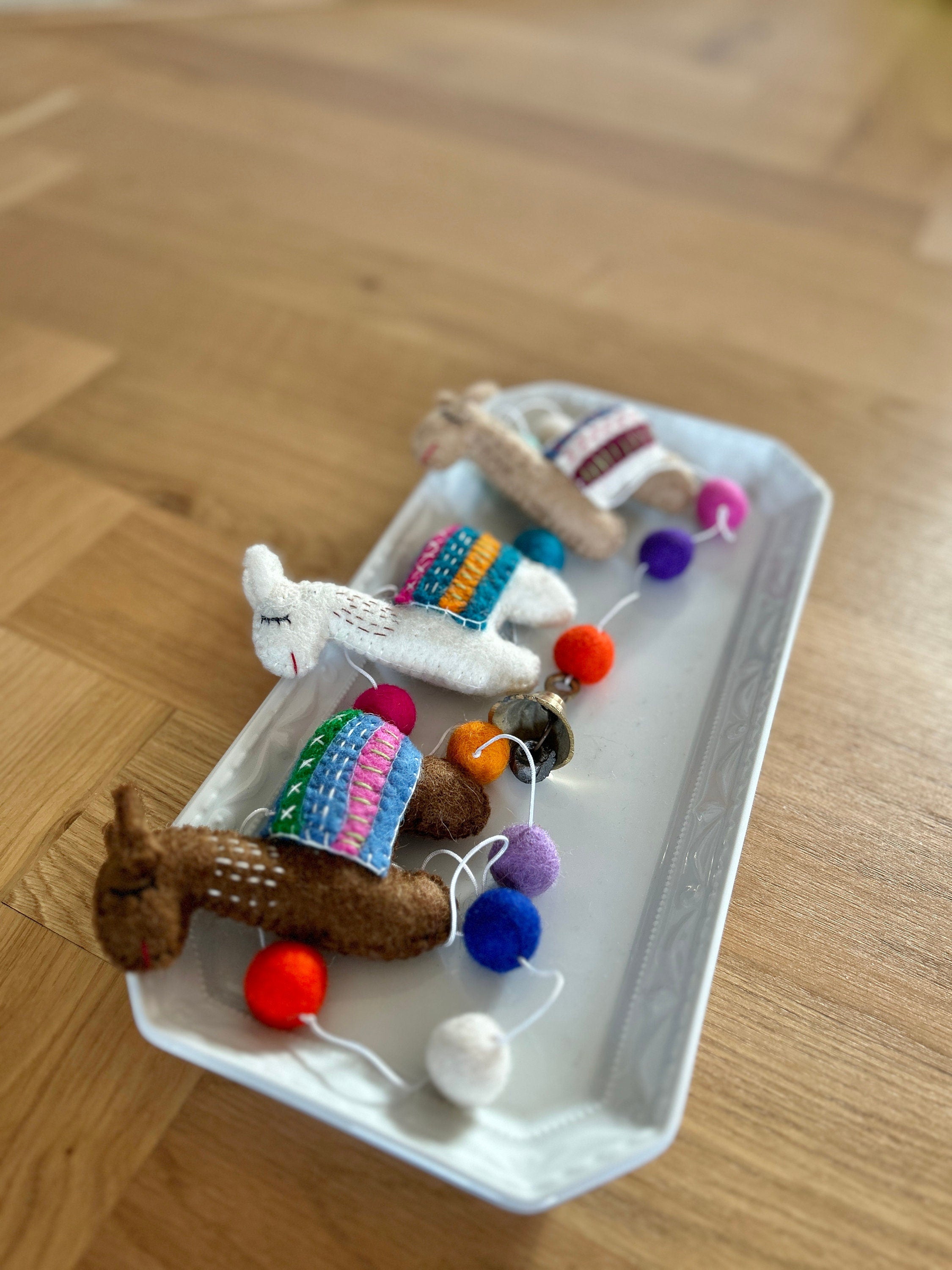 Lama Girlande I Lama Dekoration I Kinderzimmerdeko I Hausdekoration Filz I Alpaka aus Filz I Filzgirlande I Lama Freunde I Filz Lama lustig