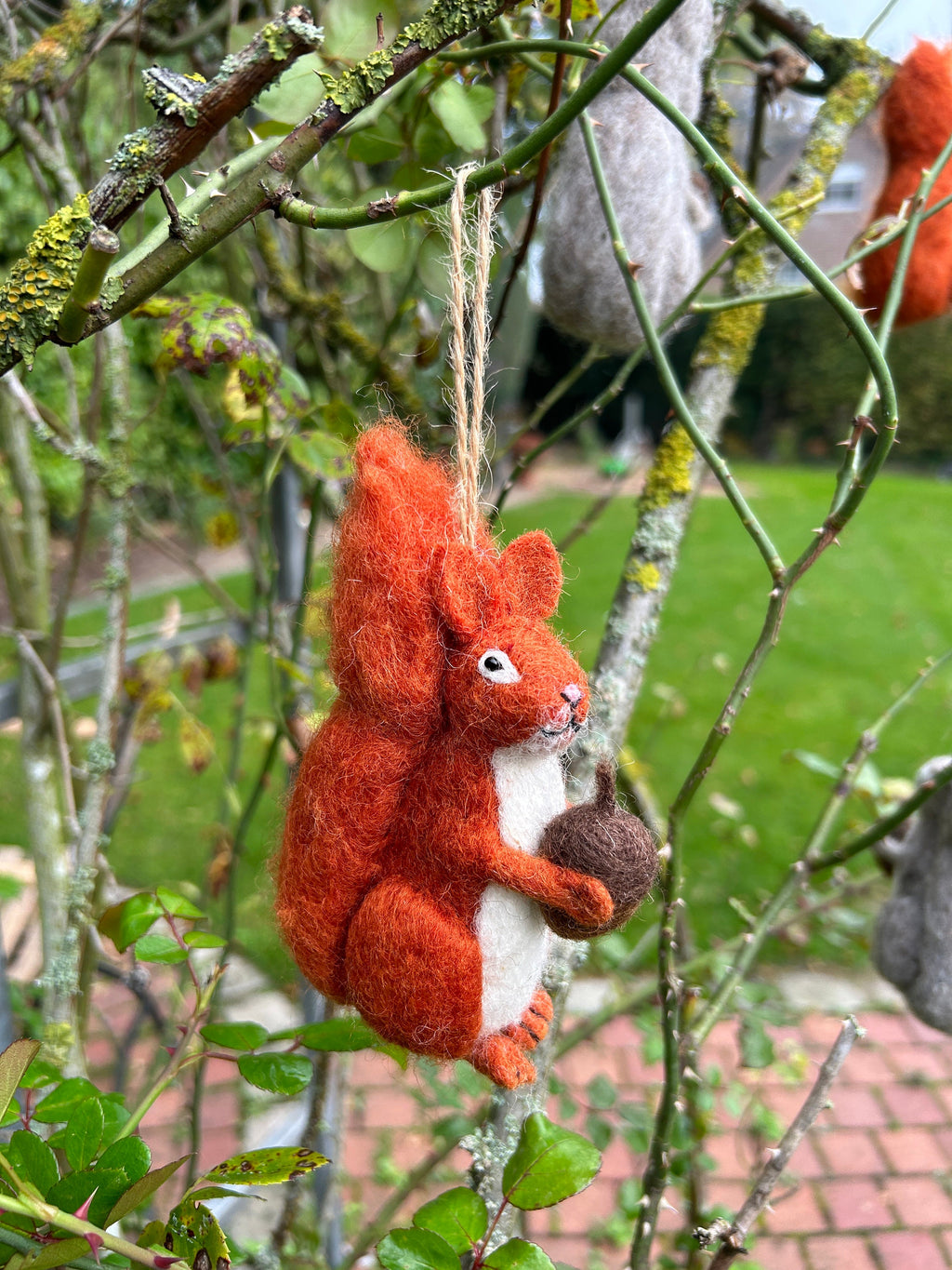 Anhänger Eichhörnchen I Deko aus Filz I Winter I Weihnachtsbaum I Herbstdeko I Anhänger aus Filz I Waldtiere