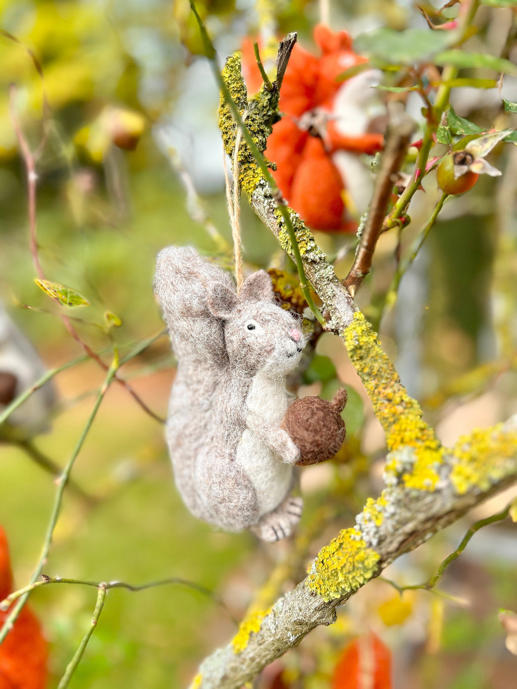 Anhänger Eichhörnchen I Deko aus Filz I Winter I Weihnachtsbaum I Herbstdeko I Anhänger aus Filz I Waldtiere