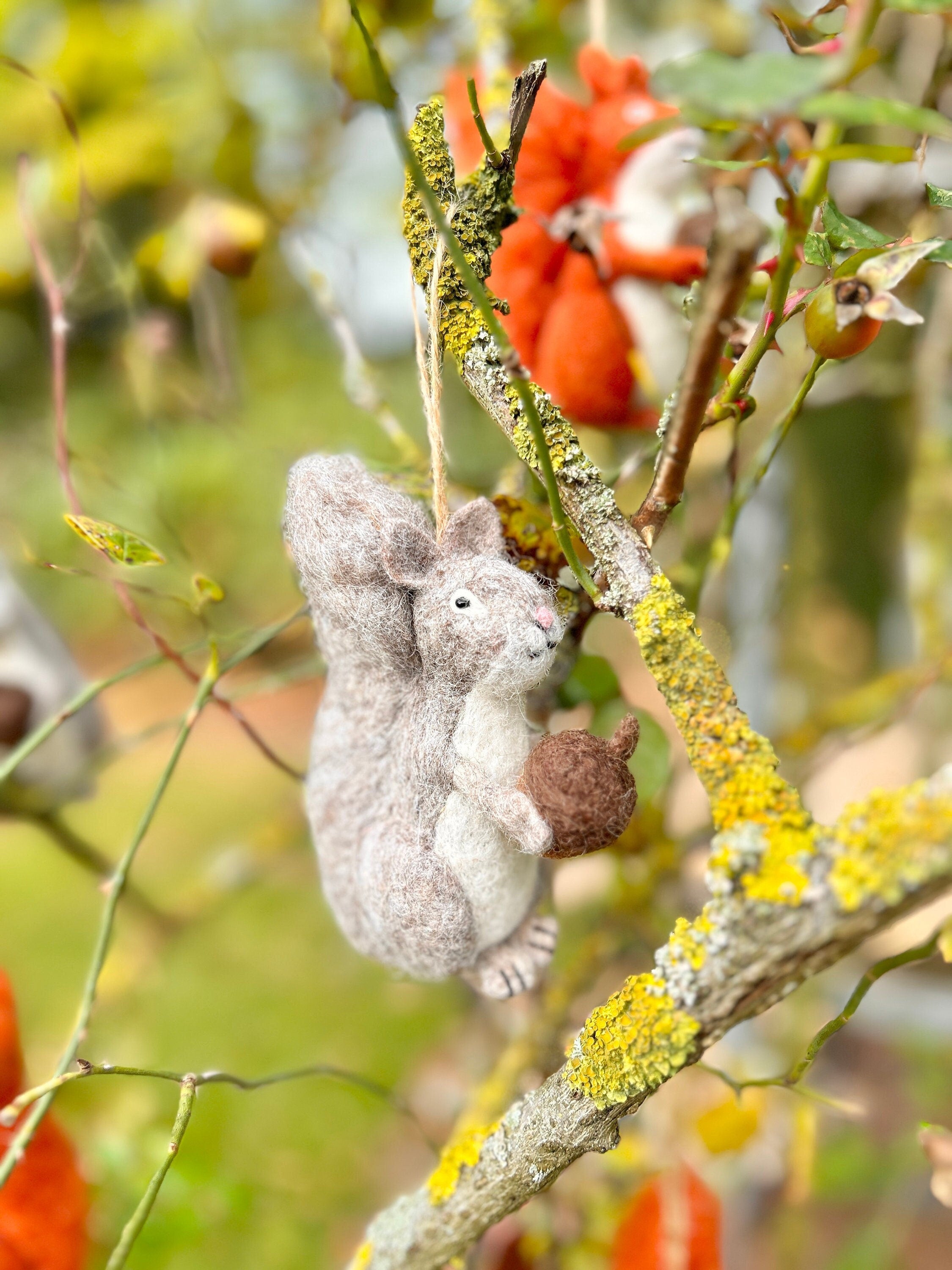 Anhänger Eichhörnchen I Deko aus Filz I Winter I Weihnachtsbaum I Herbstdeko I Anhänger aus Filz I Waldtiere