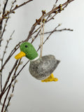 Anhänger Ente I Osterschmuck I Osterdeko I I Osterstrauß I Filzdeko Ostern I Erpel aus Filz I Frühling I Entendeko I Stockente
