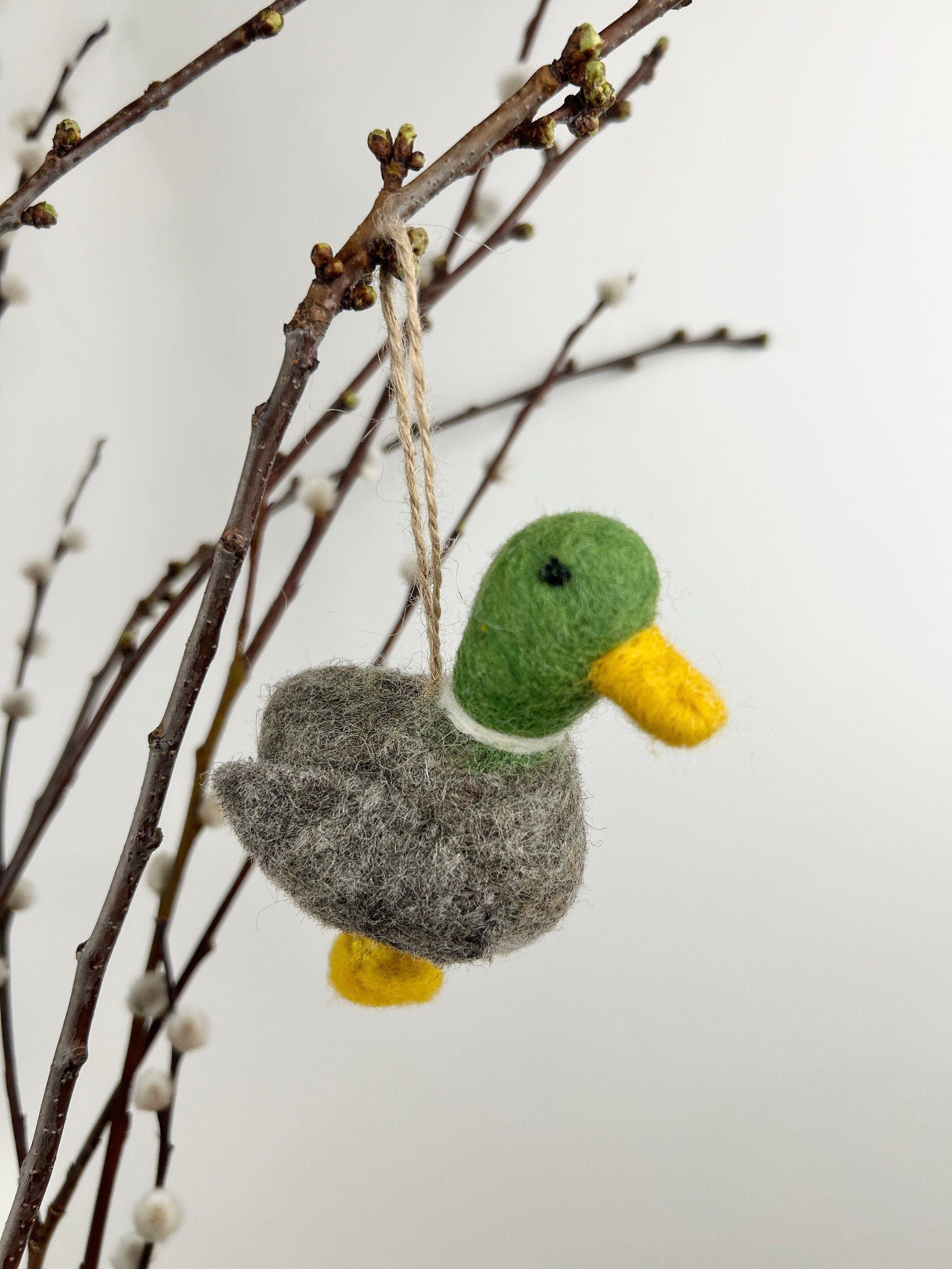 Anhänger Ente I Osterschmuck I Osterdeko I I Osterstrauß I Filzdeko Ostern I Erpel aus Filz I Frühling I Entendeko I Stockente