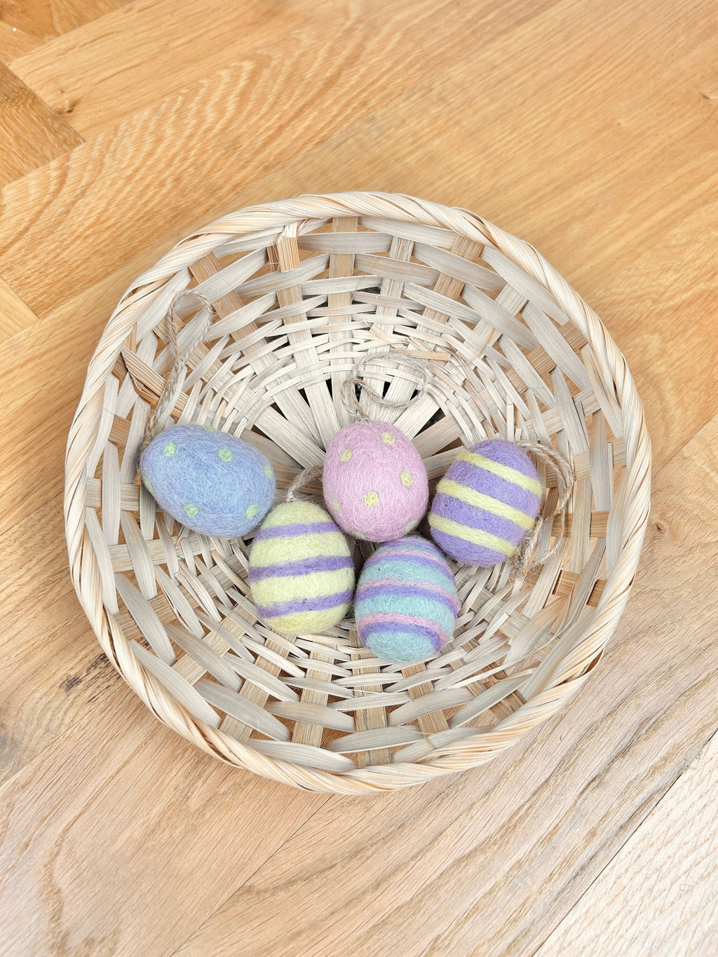 5er Set Ostereier aus Filz I Osterschmuck I Osterdeko I Osterhase I Osterstrauß I Filzeier I Pastellfarbene Ostereier I Ostern I