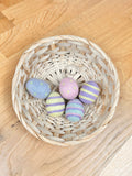 5er Set Ostereier aus Filz I Osterschmuck I Osterdeko I Osterhase I Osterstrauß I Filzeier I Pastellfarbene Ostereier I Ostern I